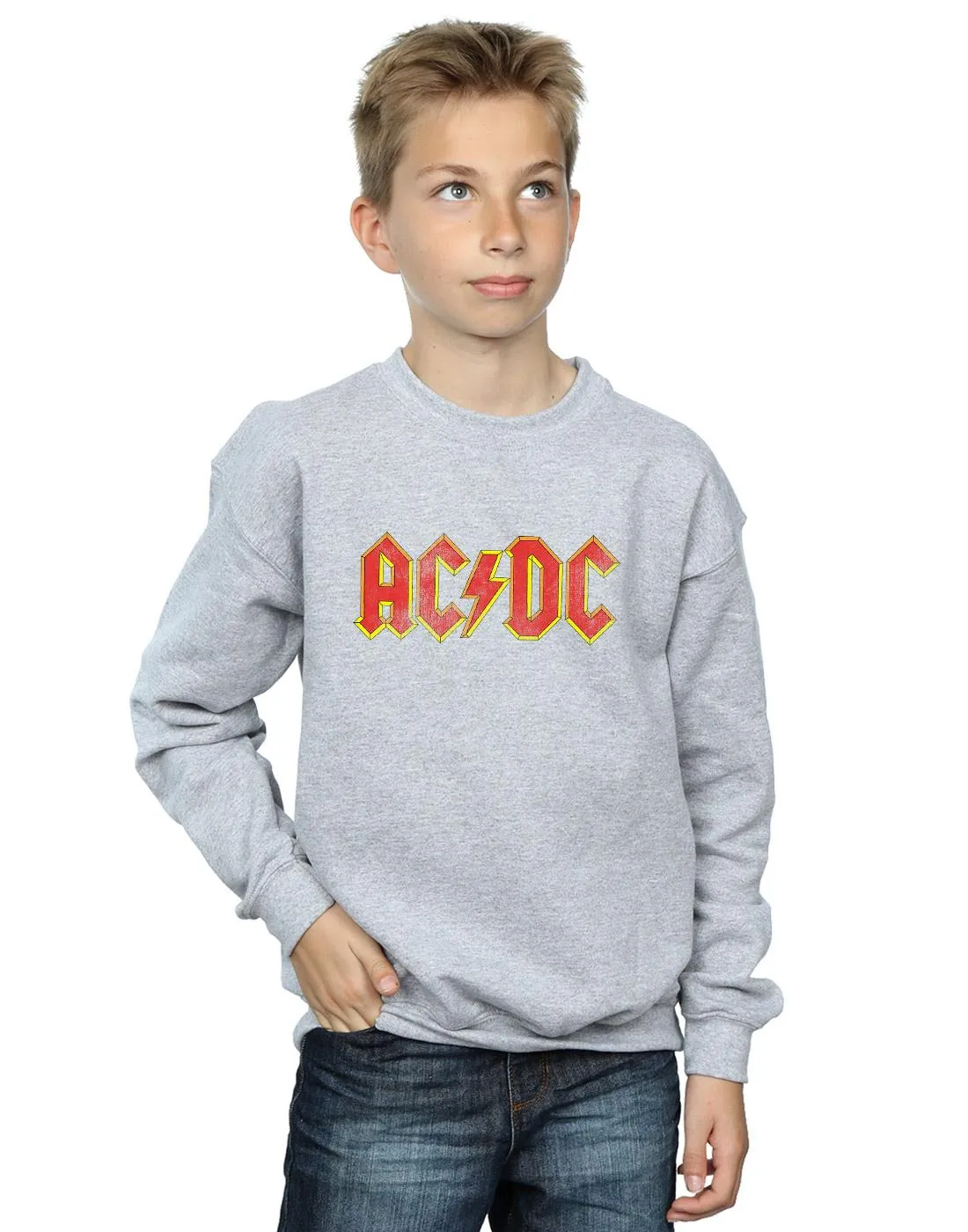 AC/DC Boys Distressed Logo Sweatshirt