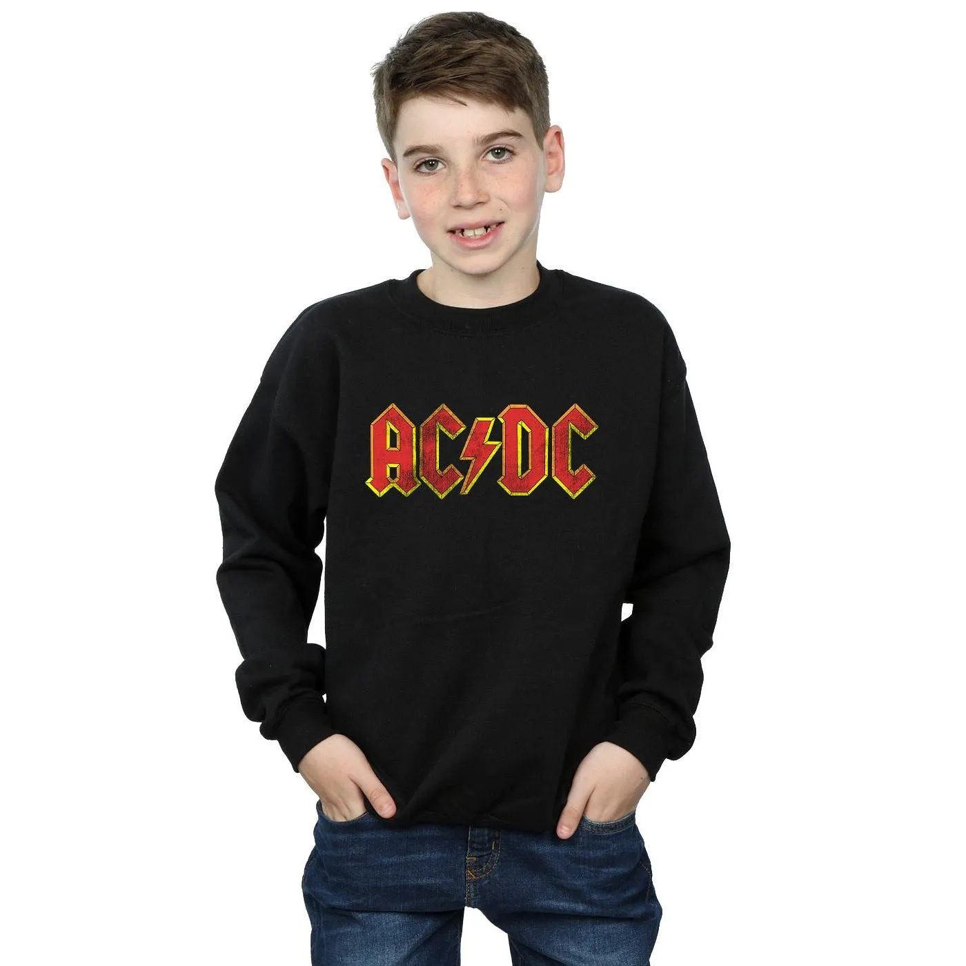 AC/DC Boys Distressed Logo Sweatshirt