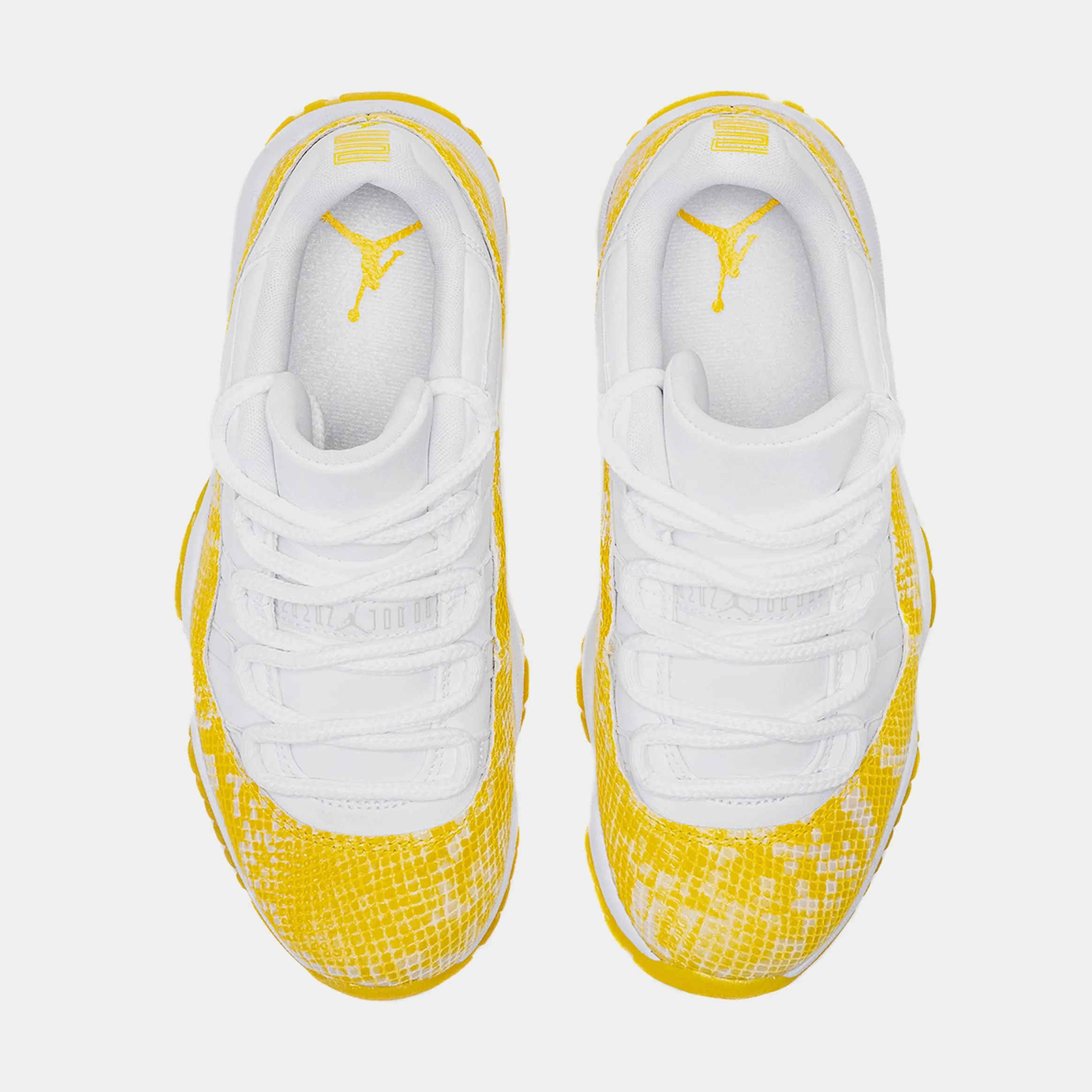 Air Jordan 11 Retro Low Yellow Snakeskin Womens Lifestyle Shoes (Yellow/White)