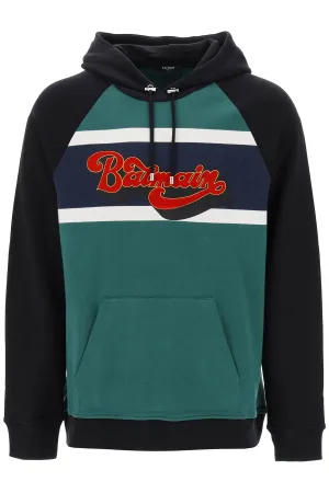 Balmain hoodie with 70's flocked print