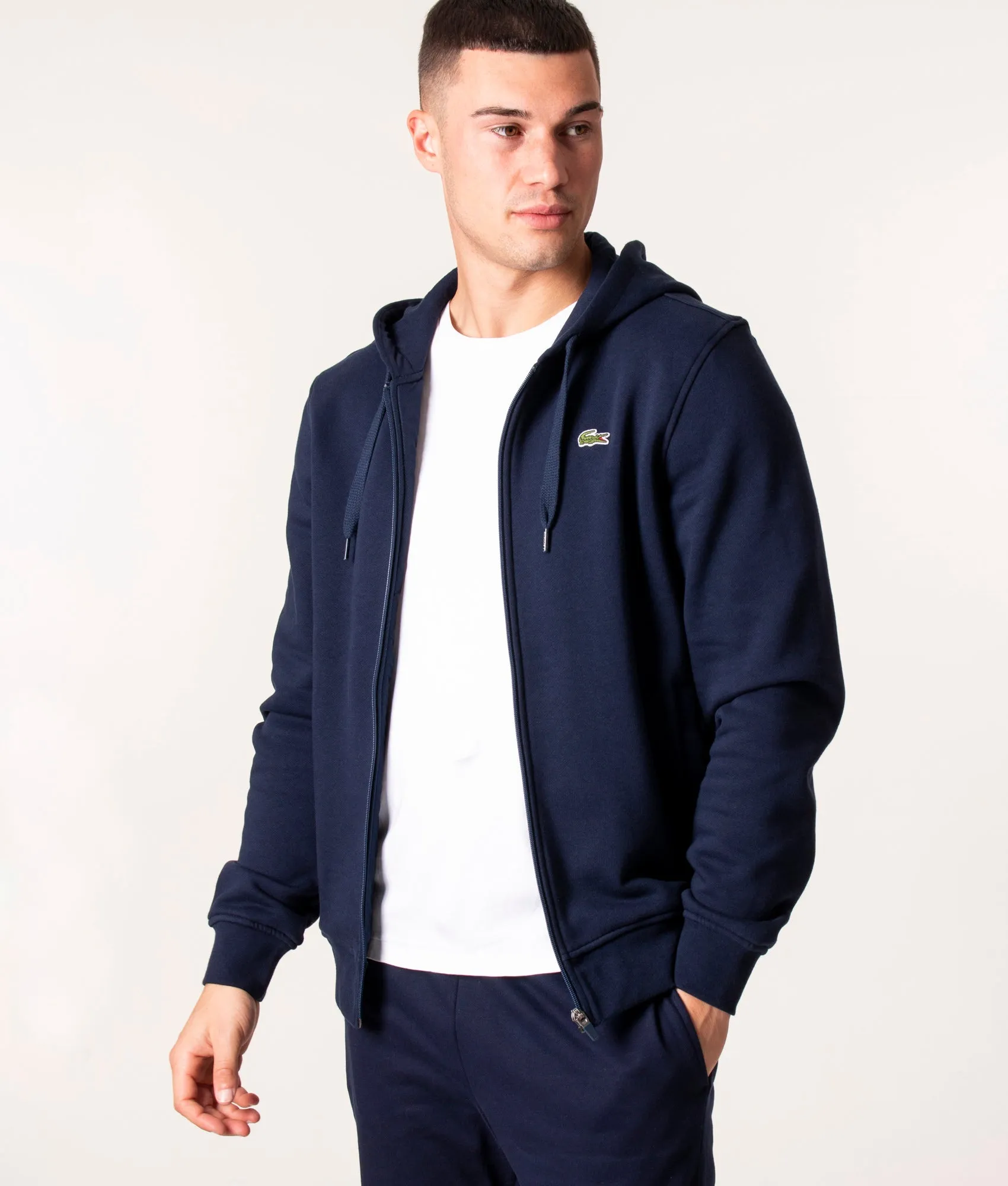 Croc Logo Zip Through Fleece Hoodie