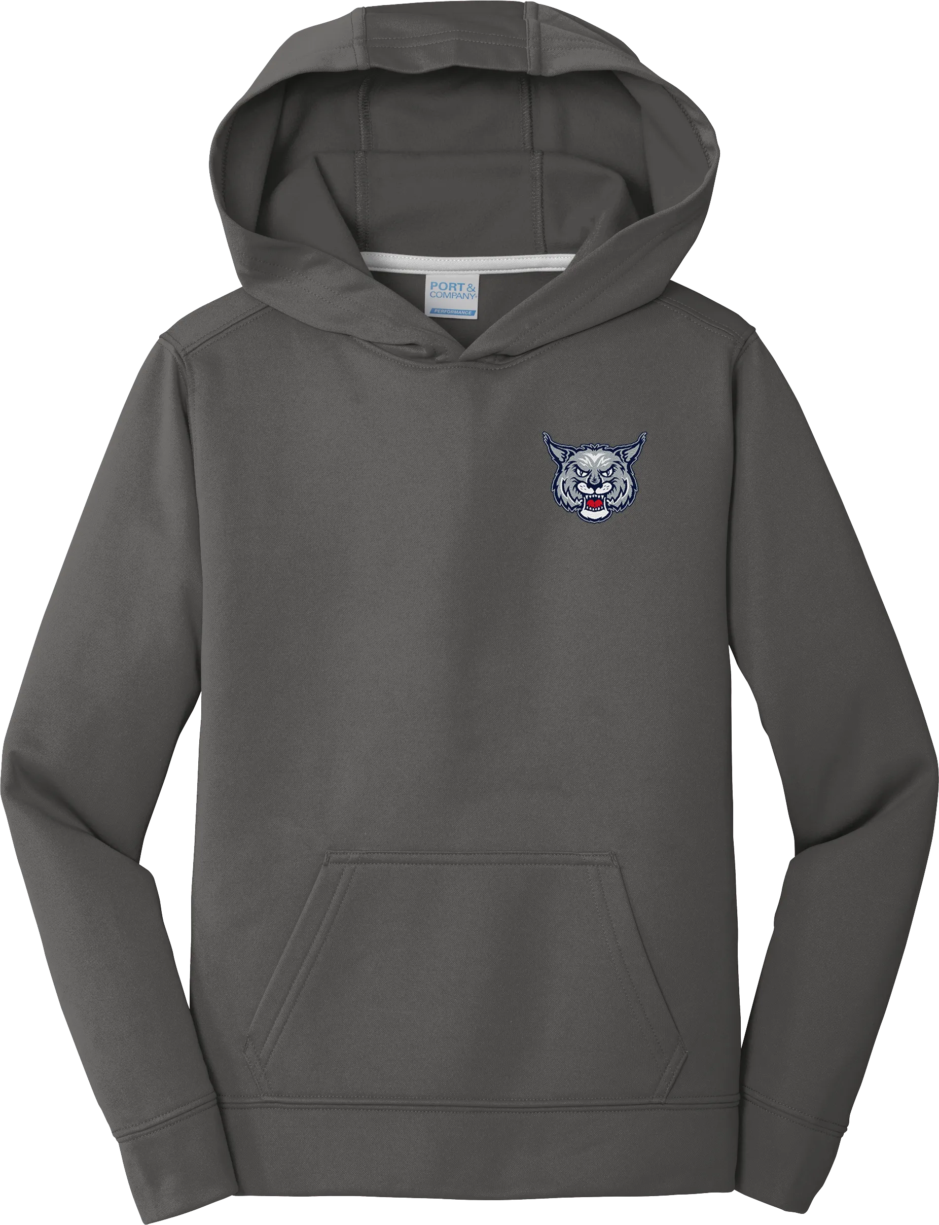 CT Bobcats Youth Performance Fleece Pullover Hooded Sweatshirt