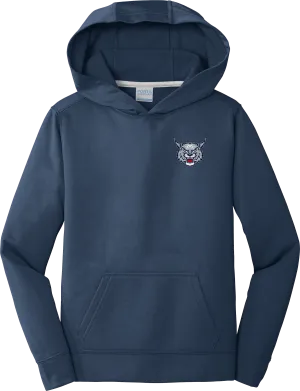 CT Bobcats Youth Performance Fleece Pullover Hooded Sweatshirt