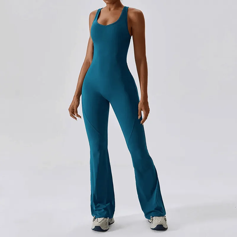 Fitness Open Back Compressed Jumpsuit for Women - SF1597