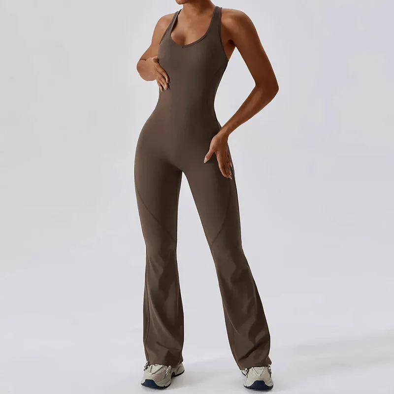 Fitness Open Back Compressed Jumpsuit for Women - SF1597