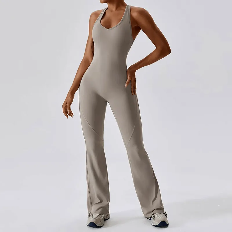 Fitness Open Back Compressed Jumpsuit for Women - SF1597