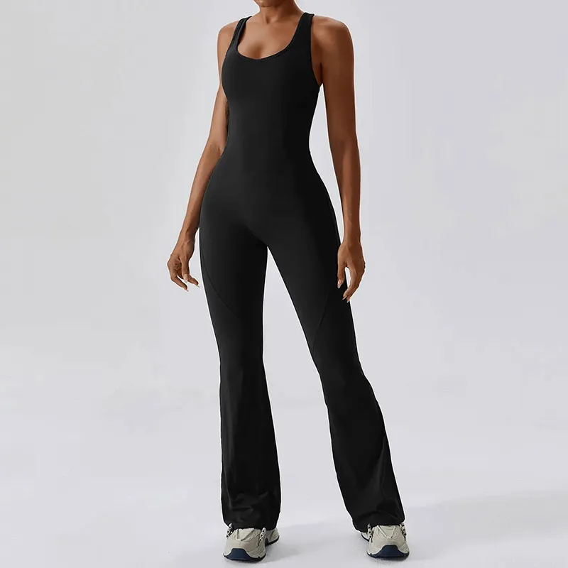 Fitness Open Back Compressed Jumpsuit for Women - SF1597