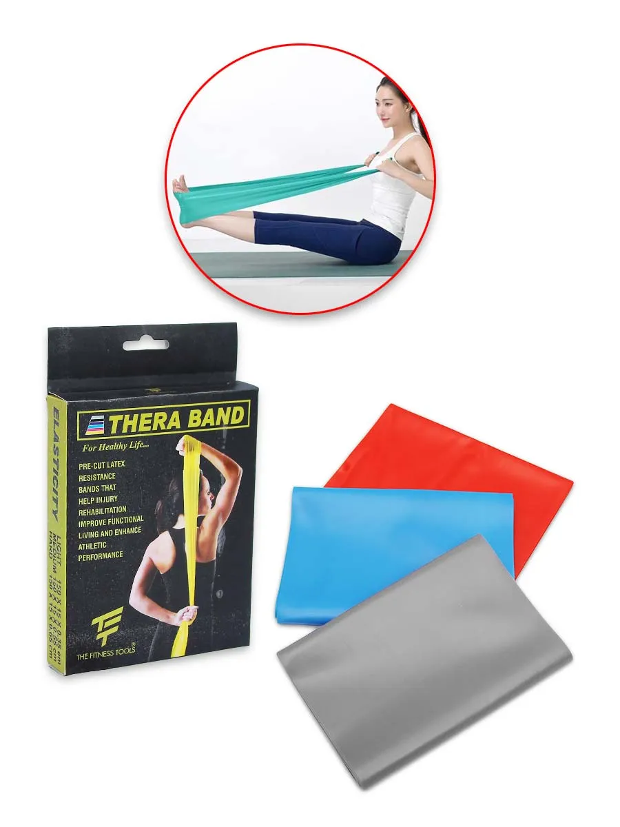 Fitness Stretch Band - Set of 3 - Assorted Colors