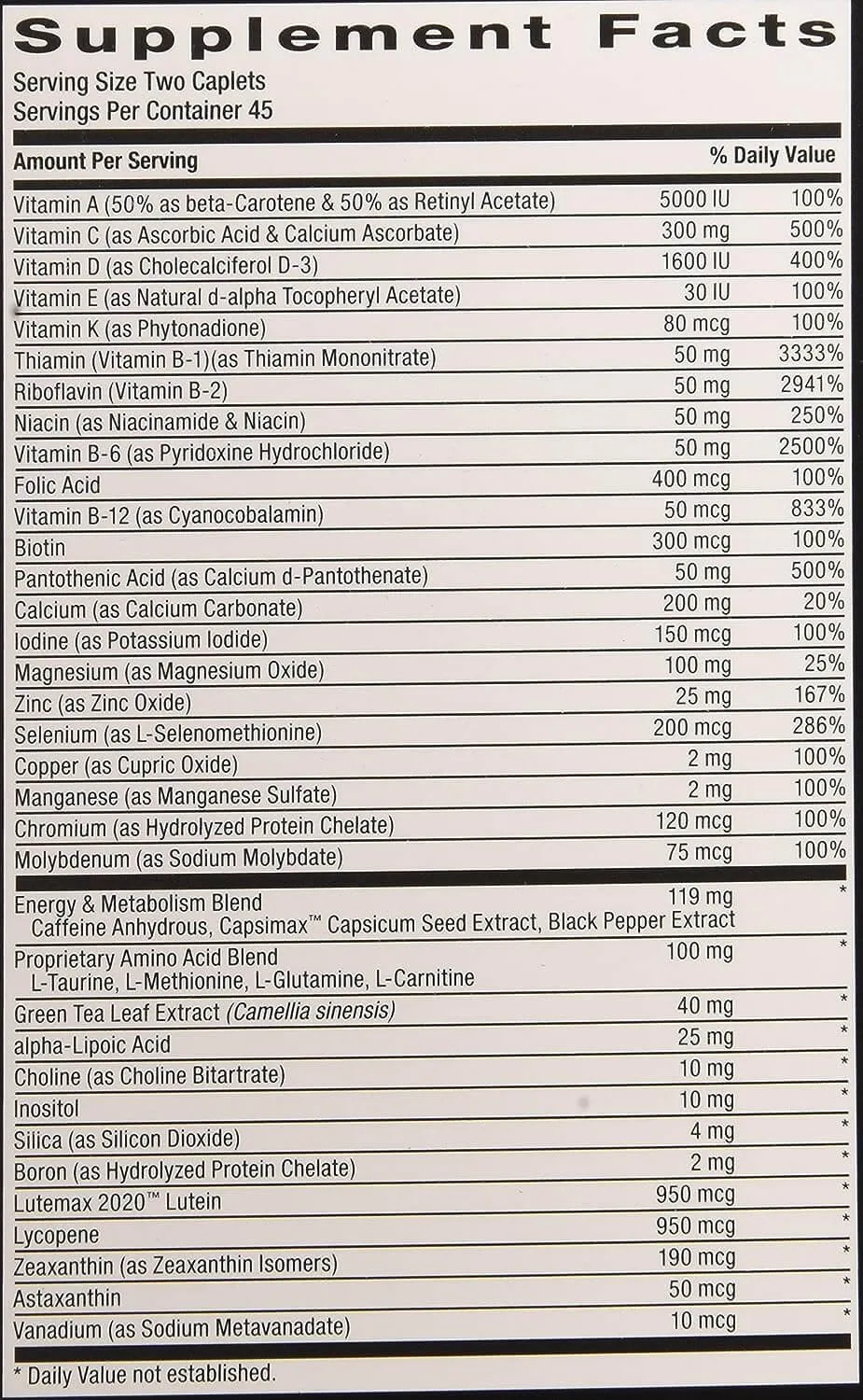 GNC Mega Energy Male Metabolism Multivitamin, 90 Tablets