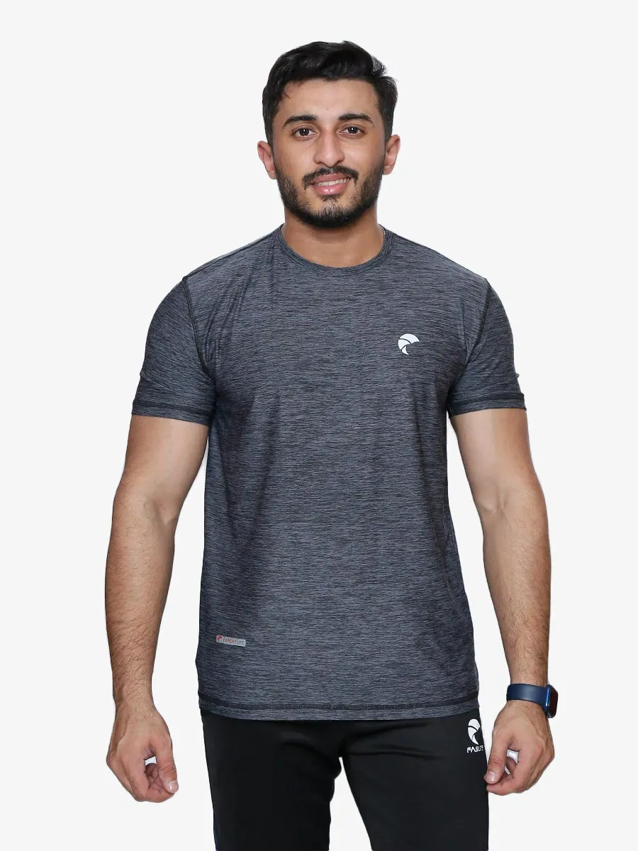 Gravity - Half Sleeves - T-Shirt - 033 - Dark Heather Grey / Black