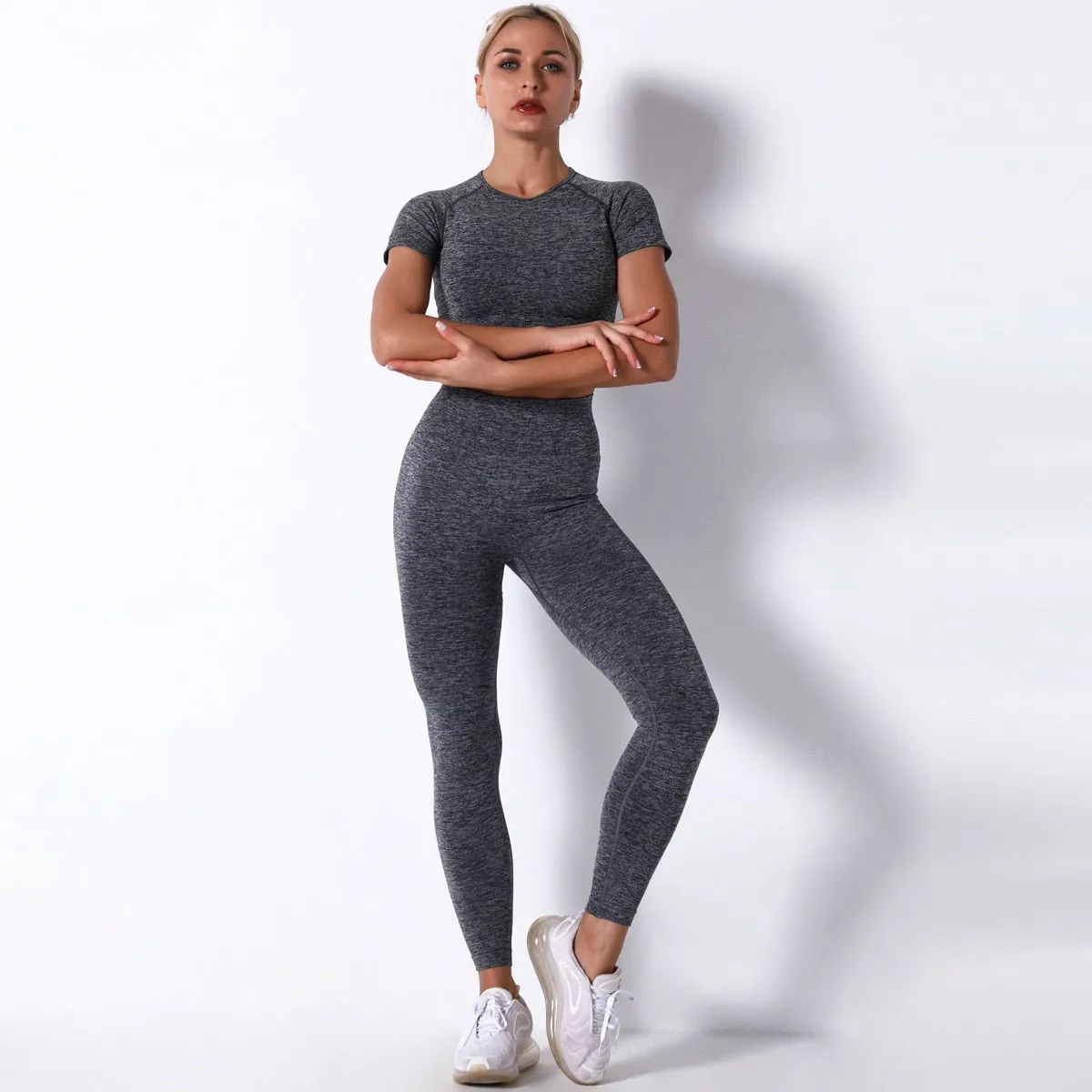 Gym Set Top Women Shorts Summer 2 Piece Outfit Seamless Sports Bra Sportswear Leggings For Fitness Yoga Set Women Clothes