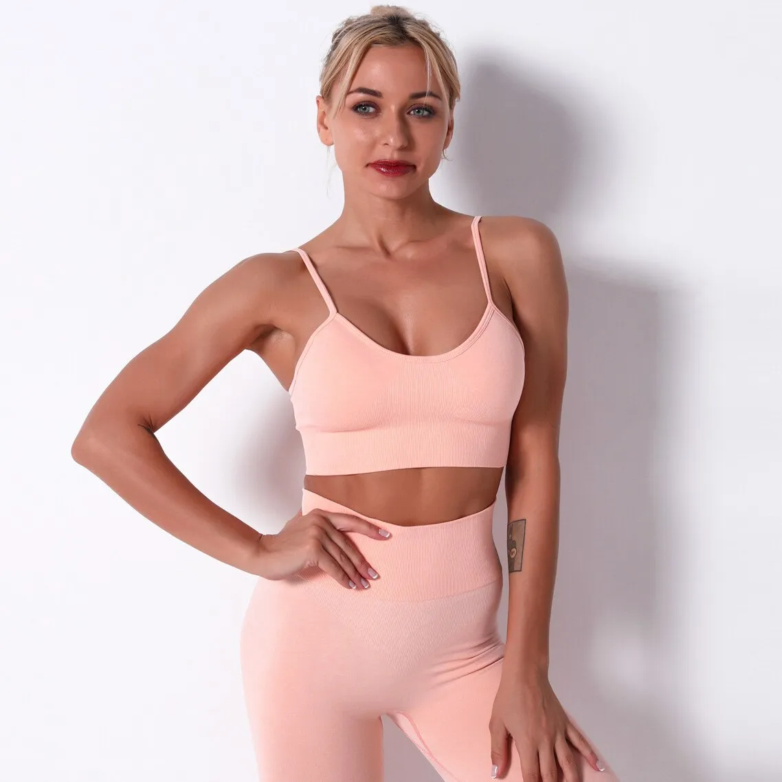 Gym Set Top Women Shorts Summer 2 Piece Outfit Seamless Sports Bra Sportswear Leggings For Fitness Yoga Set Women Clothes