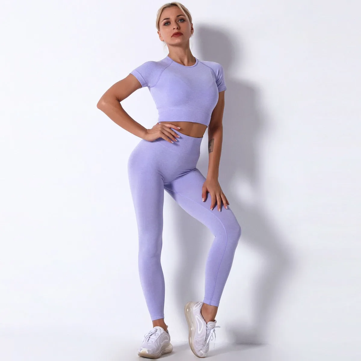 Gym Set Top Women Shorts Summer 2 Piece Outfit Seamless Sports Bra Sportswear Leggings For Fitness Yoga Set Women Clothes