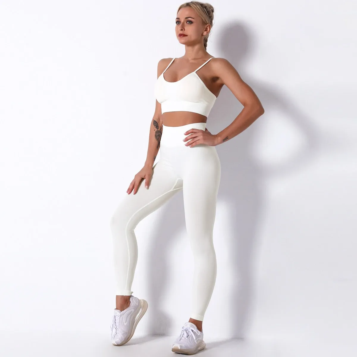 Gym Set Top Women Shorts Summer 2 Piece Outfit Seamless Sports Bra Sportswear Leggings For Fitness Yoga Set Women Clothes