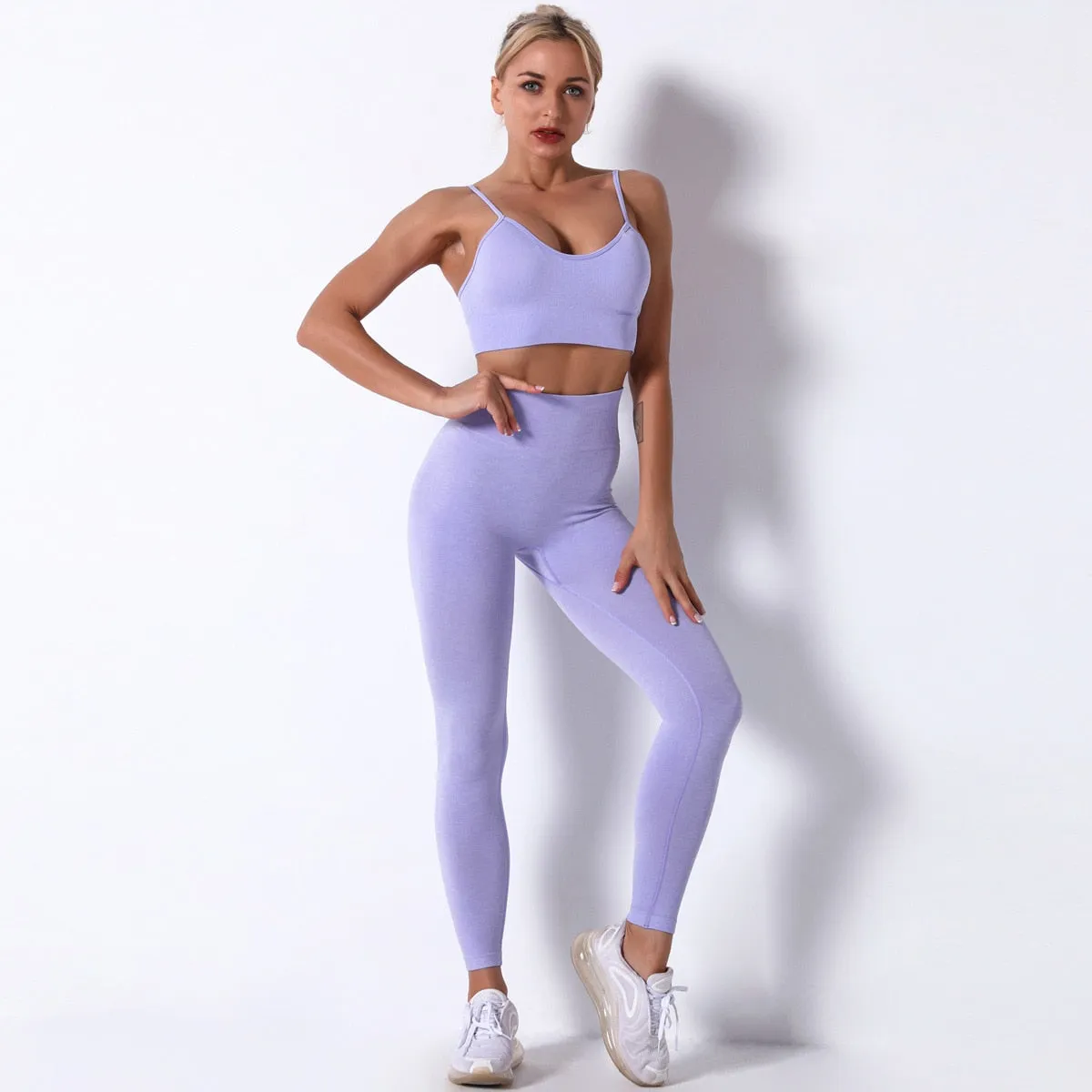 Gym Set Top Women Shorts Summer 2 Piece Outfit Seamless Sports Bra Sportswear Leggings For Fitness Yoga Set Women Clothes