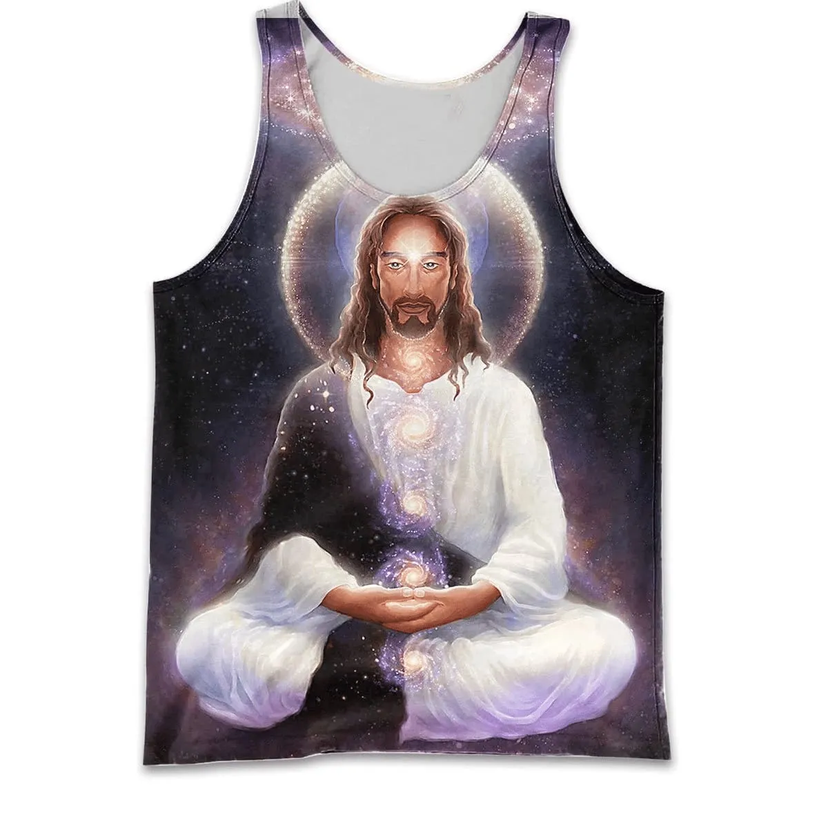 Jesus Menditation Tank Top - Christian Tank Top For Men