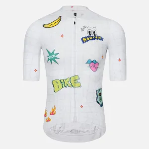 Men's Cycling Jersey FunRide White