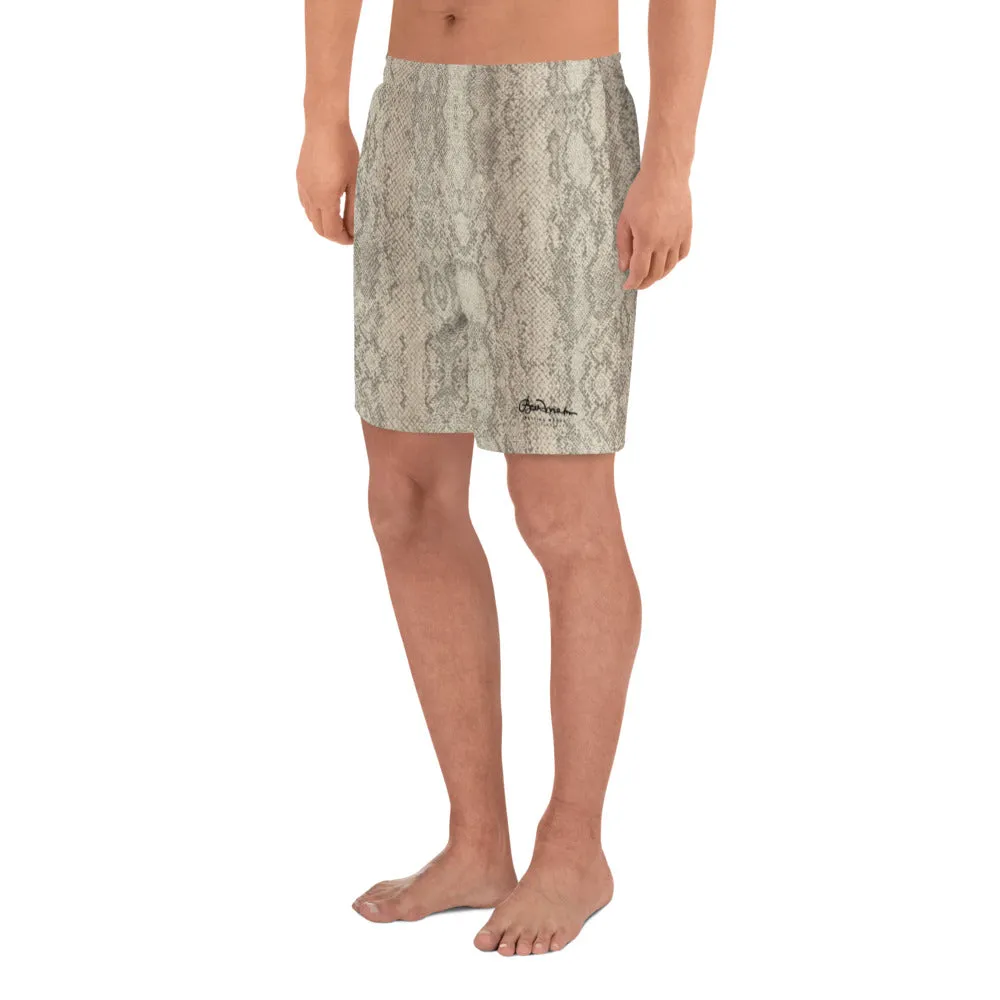 Mens Snake Skin Print Shorts