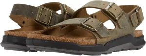 Milano Rugged Sandals (Men) Birkenstock in Faded Khaki Oiled Leather