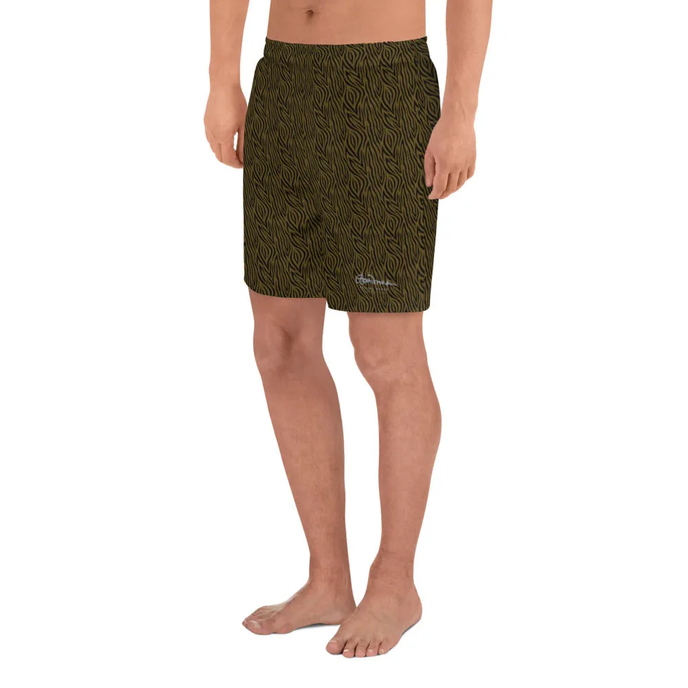 Olive Zebra Mens Shorts