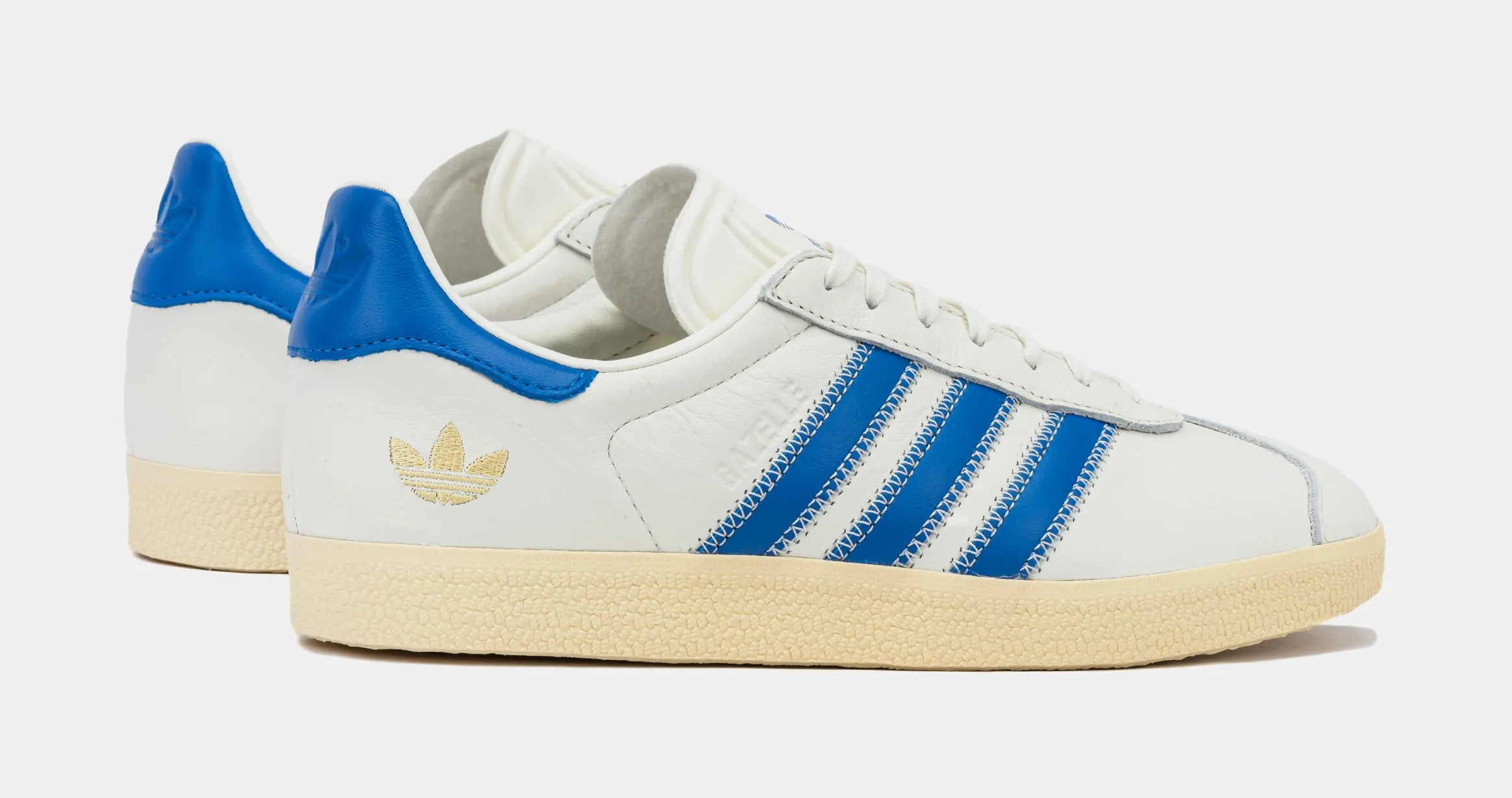 Shoe Palace Exclusive Gazelle Mens Lifestyle Shoes (Ivory/Bold Blue)