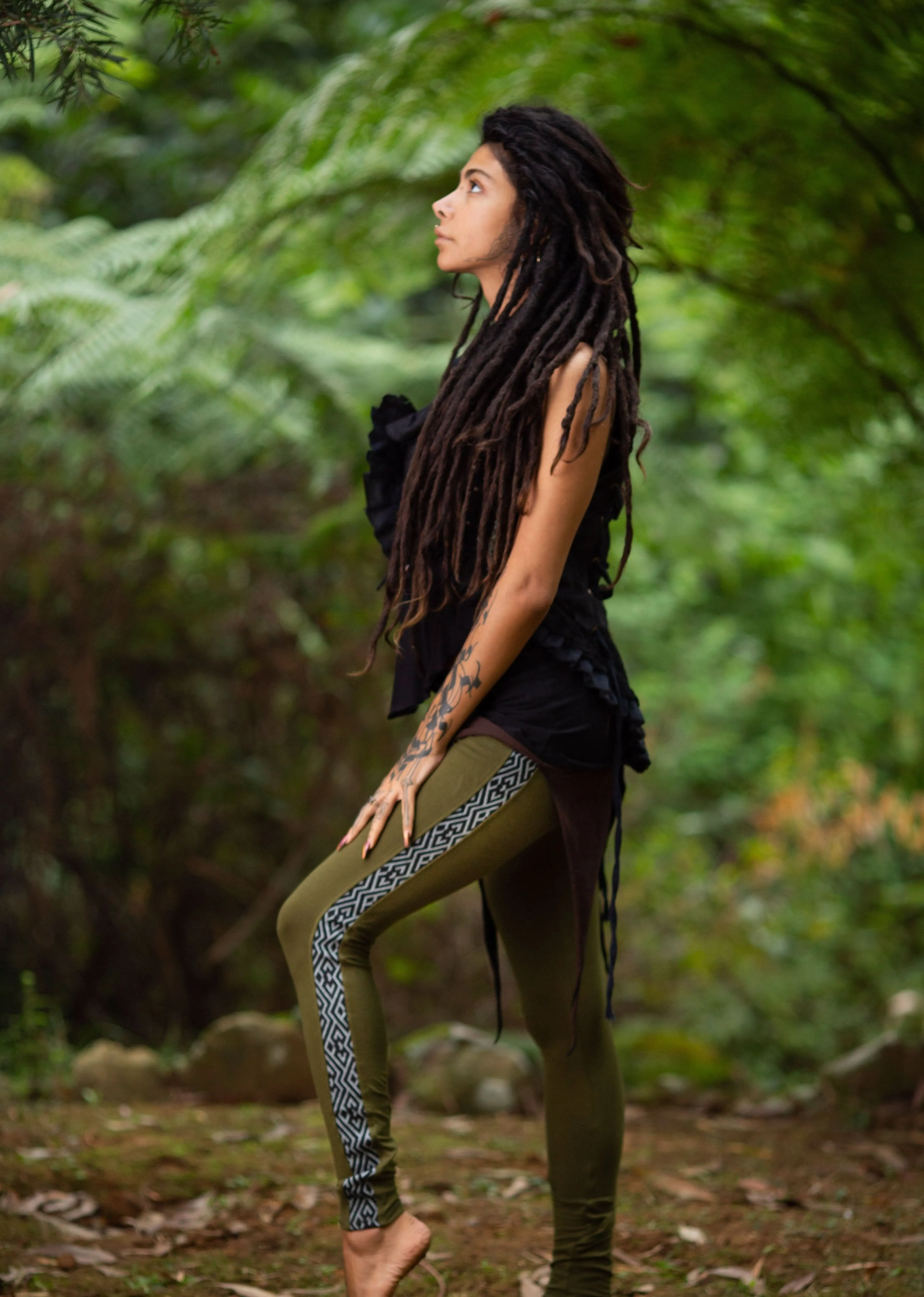 Tribal Leggings - Green