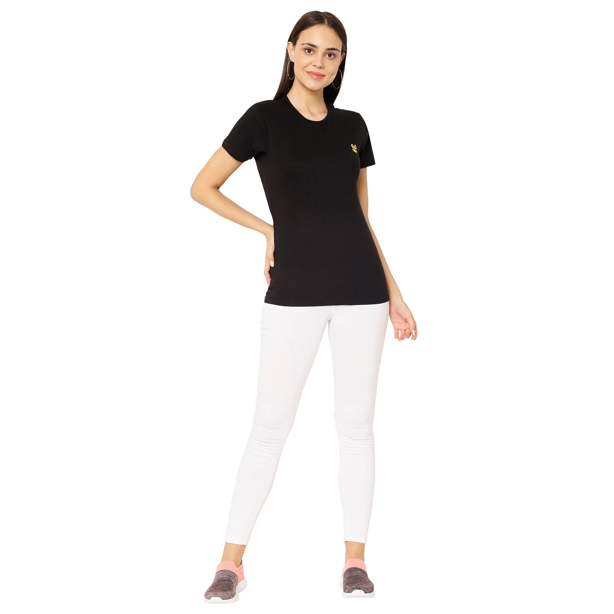 Vimal Jonney Black Color T-shirt For Women