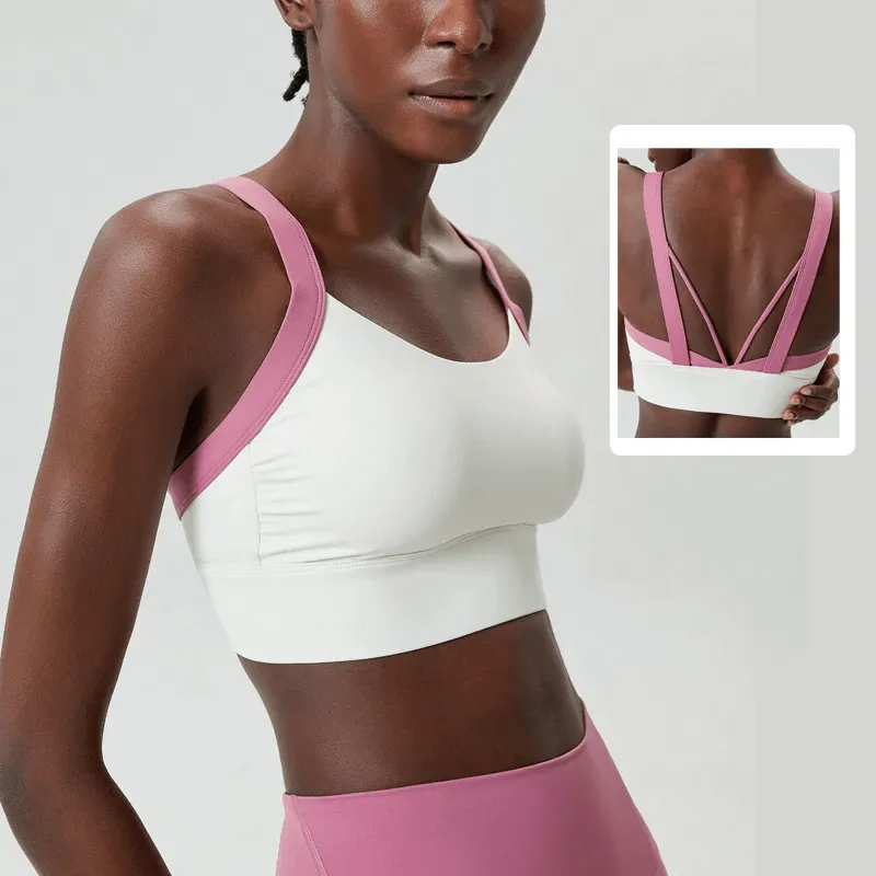 Women's Athletic Sports Two Color Bra Top - SF2091