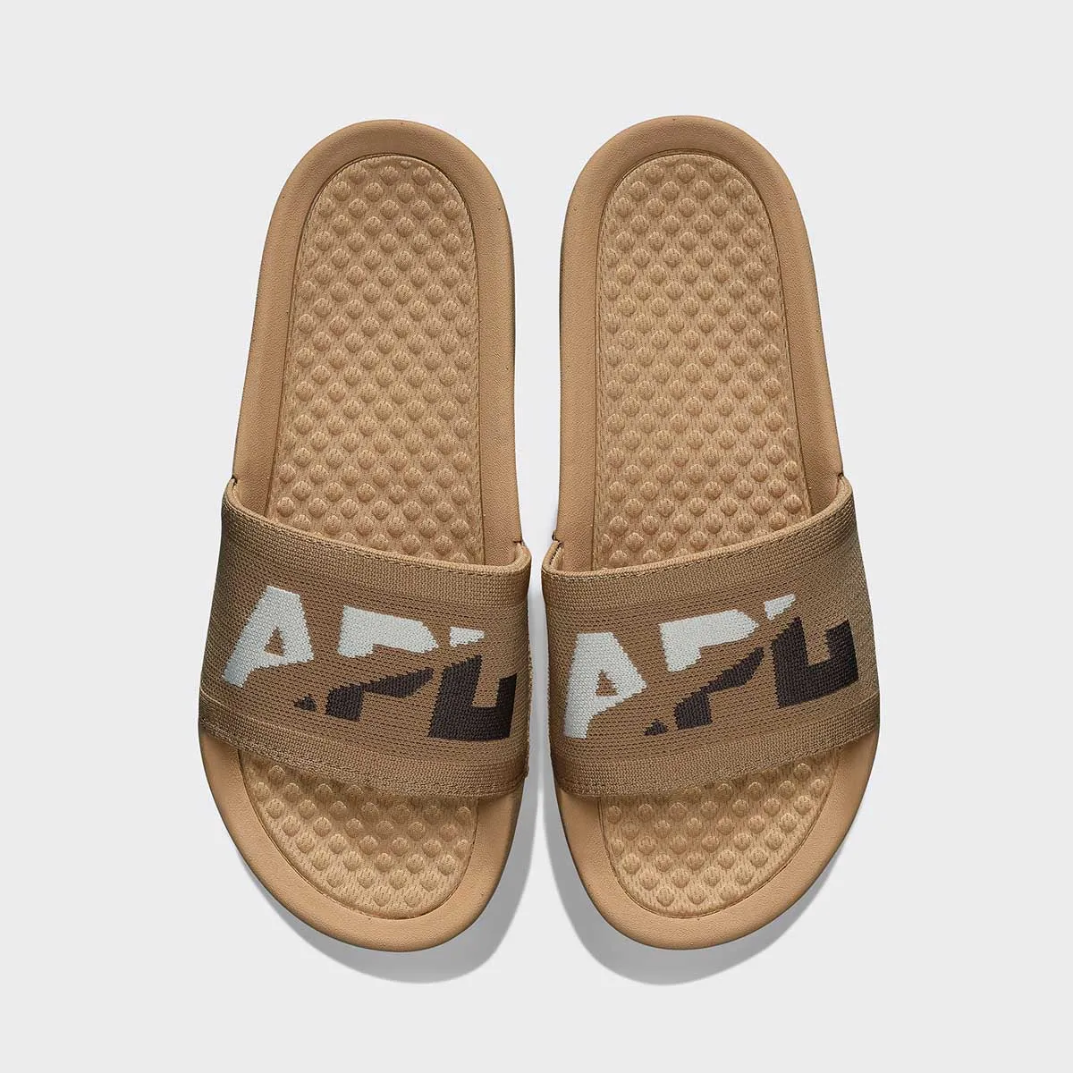 Women's Big Logo TechLoom Slide Tan / Pristine / Chocolate