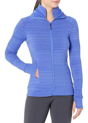 Women's Zipped Up Sports Hoodie,Blue