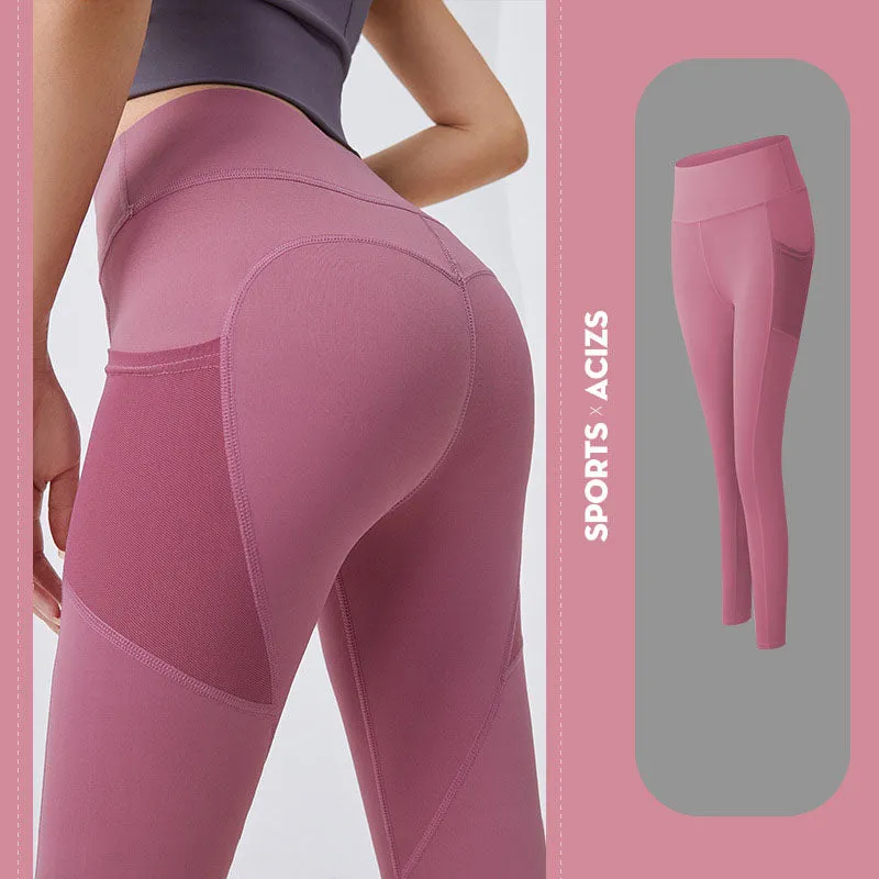 Yoga Pants Women With Pocket Leggings Sport Girl Gym Leggings Women Tummy Control Jogging Tights Female Fitness Pants